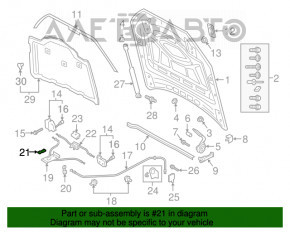 Ручка открытия замка капота подкапотная Audi Q5 80A 18- новый OEM оригинал