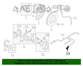 Senzorul ABS din spatele dreapta pentru Audi Q7 16-