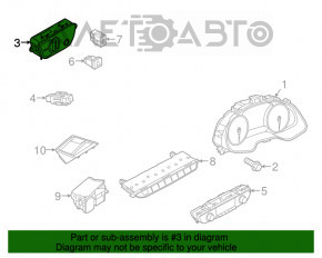 Controlul luminii Audi Q5 80A 18-20 sub PTF