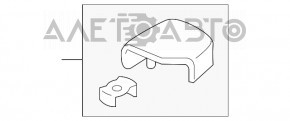 Ручка КПП Audi A4 B9 17- с верхней накладкой, кожа, черная