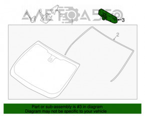 Oglindă interioară pentru Ford Ecosport 18-22, goală