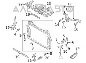 Capota de plastic pentru blocarea capotei Audi Q8 19- nou OEM original