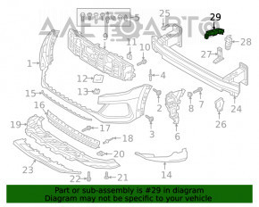 Suportul de bara fata stanga Audi Q8 19- nou OEM original