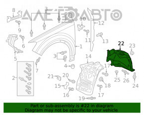 Bara de protecție față stânga spate Audi Q8 21- nouă originală OEM