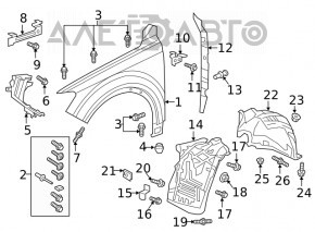 Bara de protecție față stânga spate Audi Q8 21- nouă originală OEM