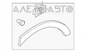 Decorație arcul aripului stânga spate Audi Q8 18 - nou original OEM