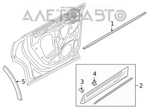 Capac usa inferioara spate stanga Audi Q8 19- uzata.