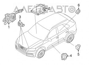 Датчик подушки безопасности передний левый Audi Q5 80A 18- на телевизоре новый OEM оригинал