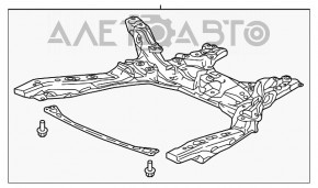 Подрамник передний Honda CRV 17-22 1.5, 2.4 без распорки