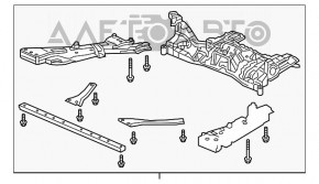 Подрамник передний Honda Clarity 18-21 usa в сборе, примят