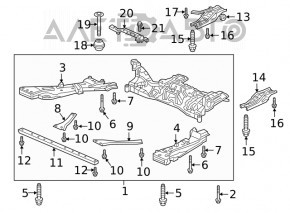 Capacul stabilizatorului frontal al Honda Clarity 18-21 SUA