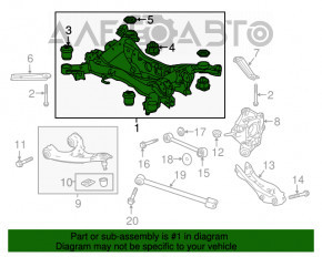 Bara spate pentru Acura MDX 17-20 restilizat FWD