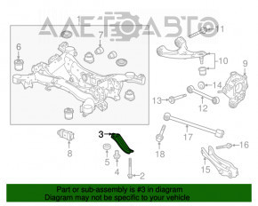 Suportul spate al barei de protecție, dreapta față, pentru Acura MDX 14-20