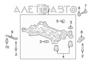 Capacul de bara spate dreapta pentru Honda Accord 13-17