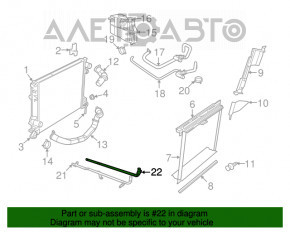 Tubulatura sistemului de racire din metal dreapta pentru Dodge Challenger 12-