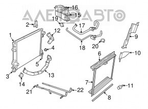 Tubulatura sistemului de racire din metal dreapta pentru Dodge Challenger 12-