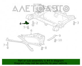 Suportul de montare a barei spate dreapta pentru Honda Clarity 18-21 SUA, față.