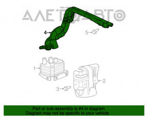 Racordul de răcire a sistemului de ulei al Jeep Renegade 15- 2.4