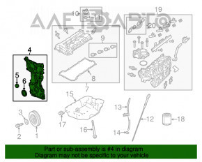 Capota motorului din față Dodge Dart 13-16 2.0