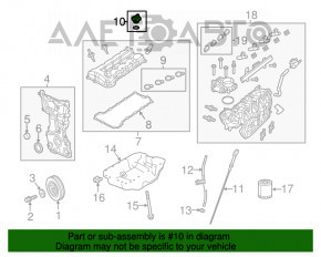 Крышка маслозаливной горловины Jeep Cherokee KL 14- 2.4