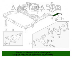 Capacul de protecție a suspensiei față stânga pentru Subaru Legacy 15-19.