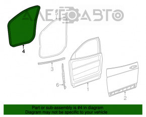 Garnitura de etanșare a cadrului ușii din față dreapta Jeep Cherokee KL 19-