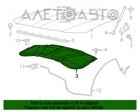 Izolarea capotei Chrysler 300 11-