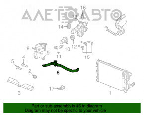 Racordul de răcire superior pentru Jeep Patriot 11-17 cu capac