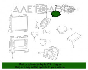 Difuzorul tweeter din spate dreapta Dodge Durango 11- Sunet Premium