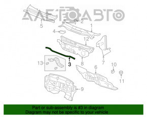 Garnitura de etanșare a grilei ștergătoarelor pentru Jeep Patriot 11-17