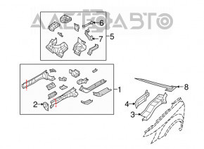 Bara de protecție față dreapta Dodge Journey 11-