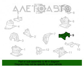 Suport motor spate pentru perna Honda Accord 13-17 3.5 inferior.