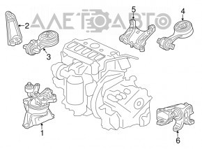 Suportul inferior al motorului Acura ILX 13-15