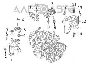 Suport motor spate Honda Accord 18-22 2.0 hibrid