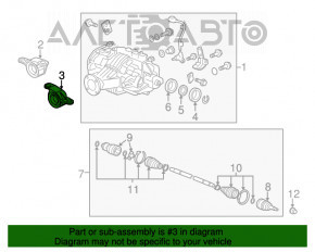 Крепление заднего редуктора левое Acura MDX 16-20
