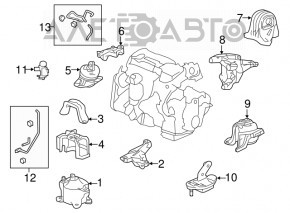 Suport motor spate Acura TLX 15- 2.4 nou original OEM