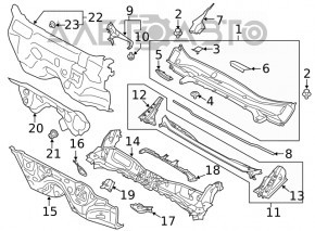 Paletă de ștergătoare metalice Subaru Forester 19- SK