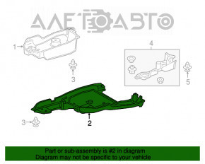 Защита днища левая Lexus NX200t NX300 15-21 примята, трещина