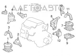 Подушка двигателя правая Acura MDX 14-20