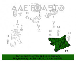 Подушка двигателя левая Honda Civic X FC 16-21 2.0 АКПП