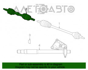 Привод полуось передняя левая Dodge Journey 11- 2.4