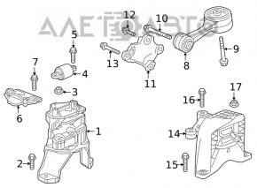 Pernele motorului spate Honda Insight 19-22