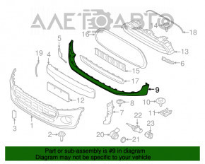 Buza bara fata Mini Cooper F56 3d 14-19 pre-facelift pentru senzori de parcare