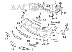 Suport bara fata aripa stanga BMW 335i e92 07-13 nou original OEM