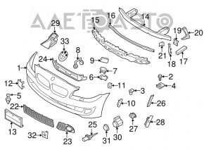 Bara de protecție dreapta BMW 5 F10 10-17 nouă, neoriginală