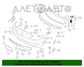 Переходная пластина переднего бампера правая BMW 5 F10 10-16