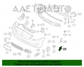 Suportul camerei de pe bara de protectie fata stanga BMW 5 F10 11-16 M Pack