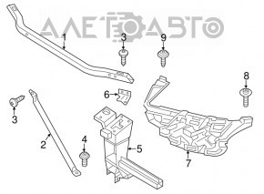 Suport far stânga BMW X3 F25 11-17 cu montare ruptă.