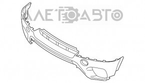 Бампер передний голый BMW X5 E70 11-13 рест