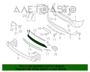 Решетка переднего бампера нижняя BMW X5 E70 11-13 рест